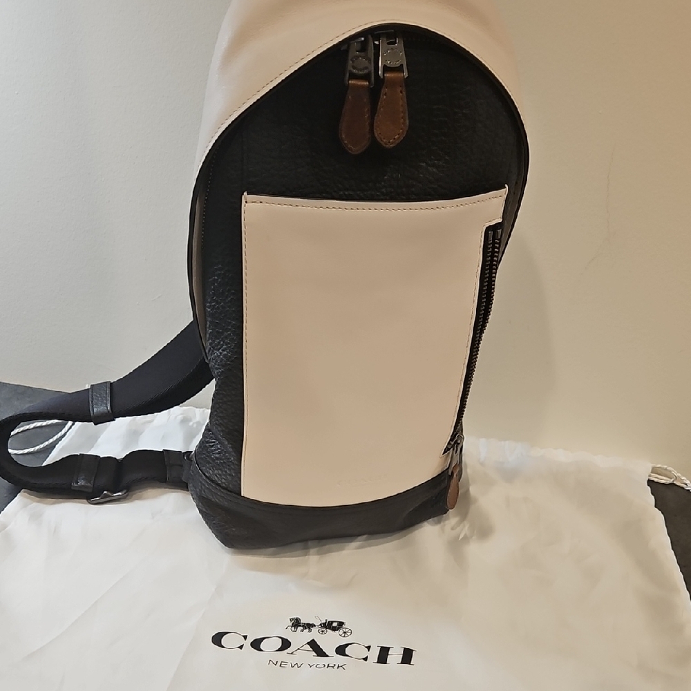 Coach Mixed Leather Manhattan Sling Pack -